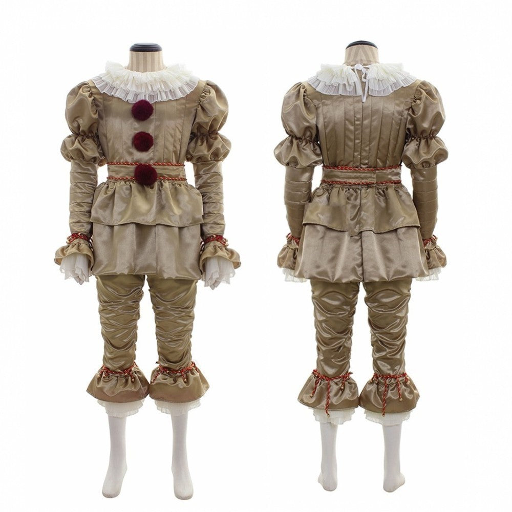 Halloween Pennywise Clown Costume Set for Adults – Scary Party Cosplay Outfit