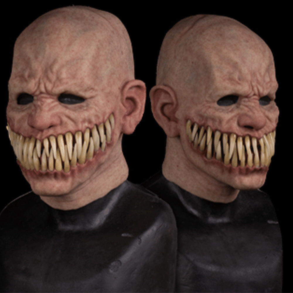 Halloween Scary Monster Teeth Latex Mask – Adult Costume Prop for Parties & Decorations