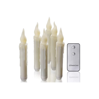 Halloween Floating LED Candles with Magic Wand Remote - Spooky Party Decorations Set