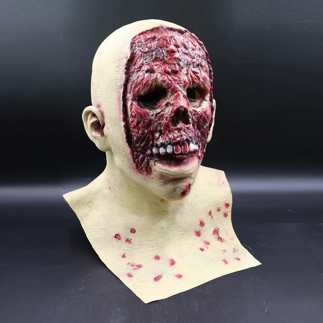 Halloween Scary Zombie Skull Latex Mask for Adults – Full Head Costume Accessory