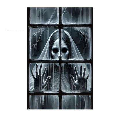 Halloween Scary Nun Window Decoration – Spooky Party Prop for Haunted House & Trick-or-Treat