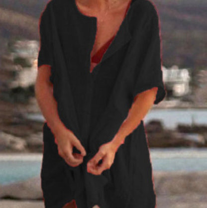Amanda – Loose Collarless Shirt
