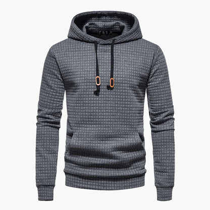 Men's Casual Plaid Hoodie Sweatshirt – Modern Relaxed Fit, Everyday Comfort
