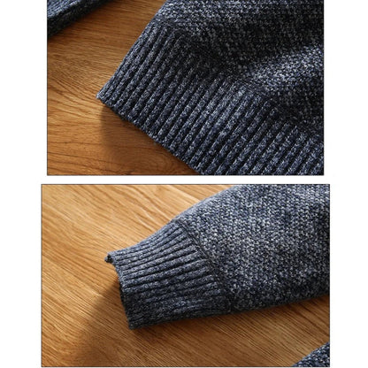 Men's Knitted Half-Zip Sweater – Relaxed Fit, Casual & Semi-Formal Style