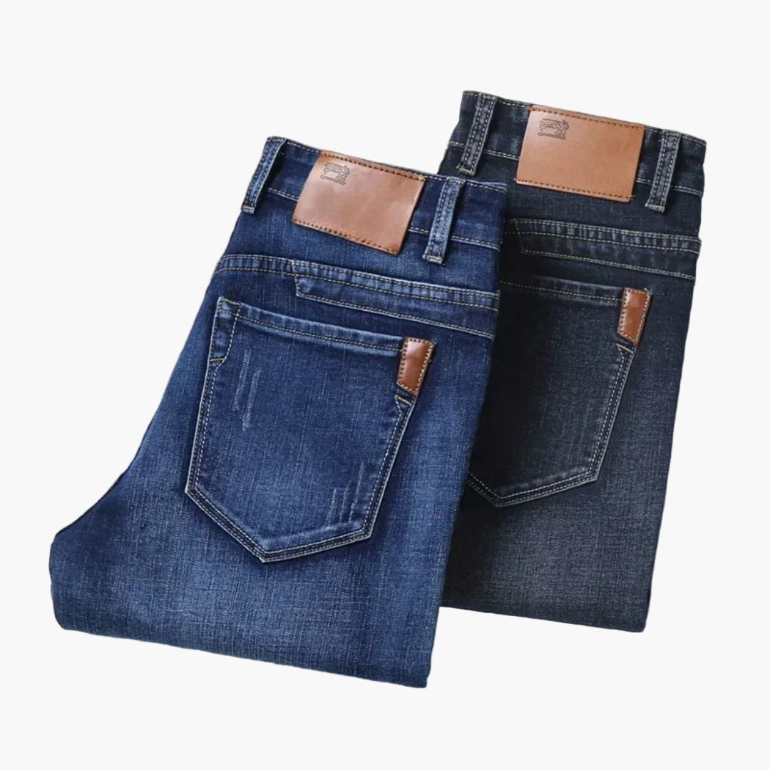 Men's Classic Slim Traveler Jeans - Stylish Straight Fit Denim for Everyday Comfort