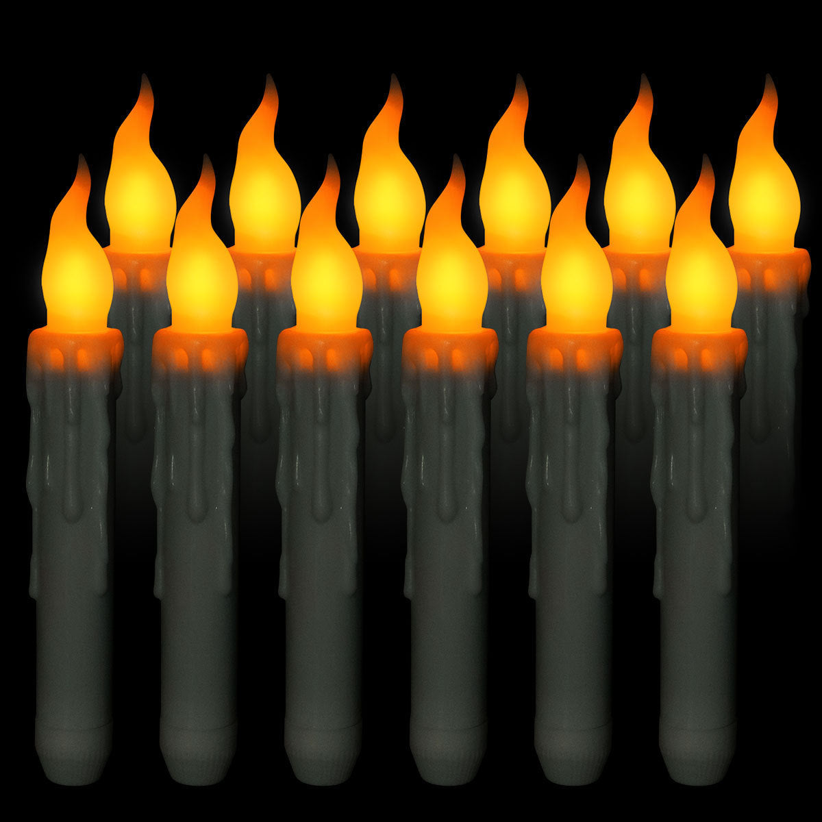 Halloween Floating LED Candles with Magic Wand Remote - Spooky Party Decorations Set