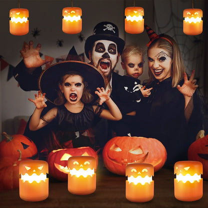 Halloween LED Pumpkin Lantern Decoration – Spooky Jack-O'-Lantern Light for Halloween Parties and Decor