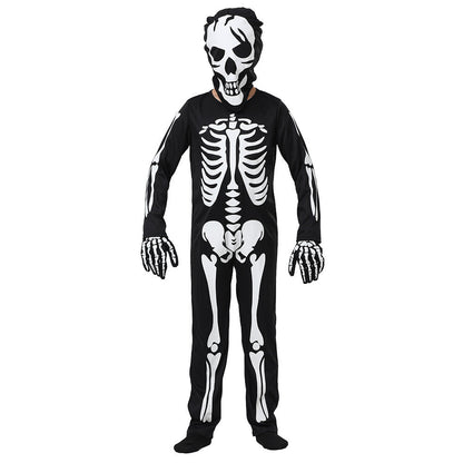 Halloween Glow-in-the-Dark Skeleton Costume for Kids – Spooky Party Bodysuit
