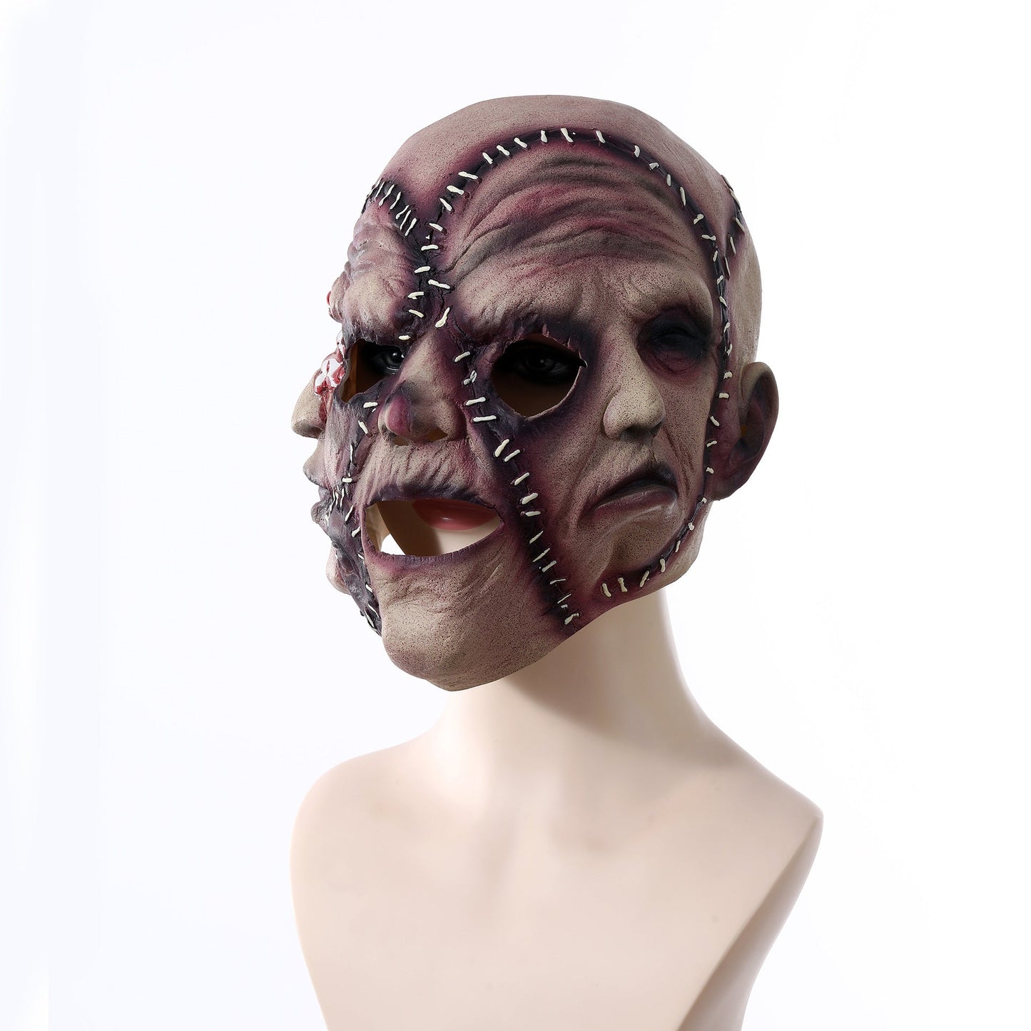 Halloween Three Sided Face Mask – Adult Horror Costume Accessory