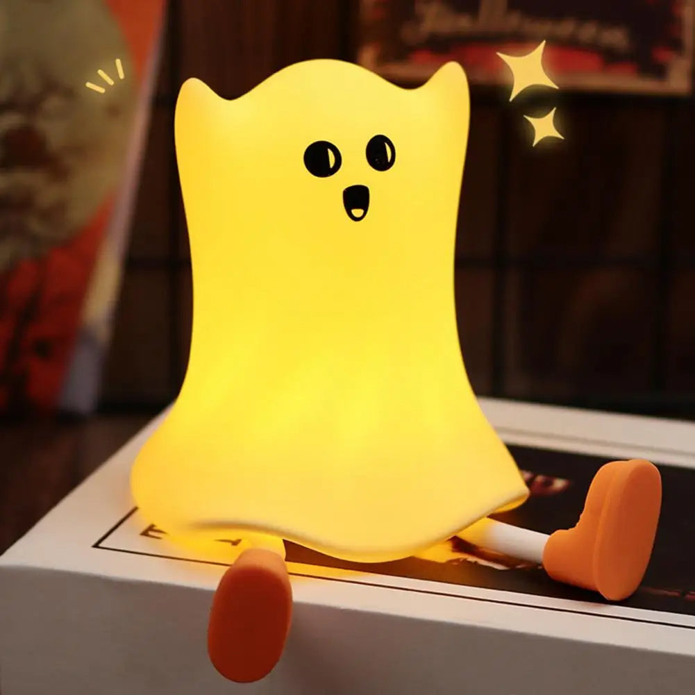 Halloween Ghost Cartoon LED Night Light for Kids – Spooky Bedside Decoration