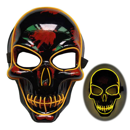 Halloween LED Skull Mask for Adults – Glowing Costume Party Accessory