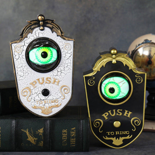 Halloween Animated Eyeball Doorbell Prop for Spooky Party Decorations
