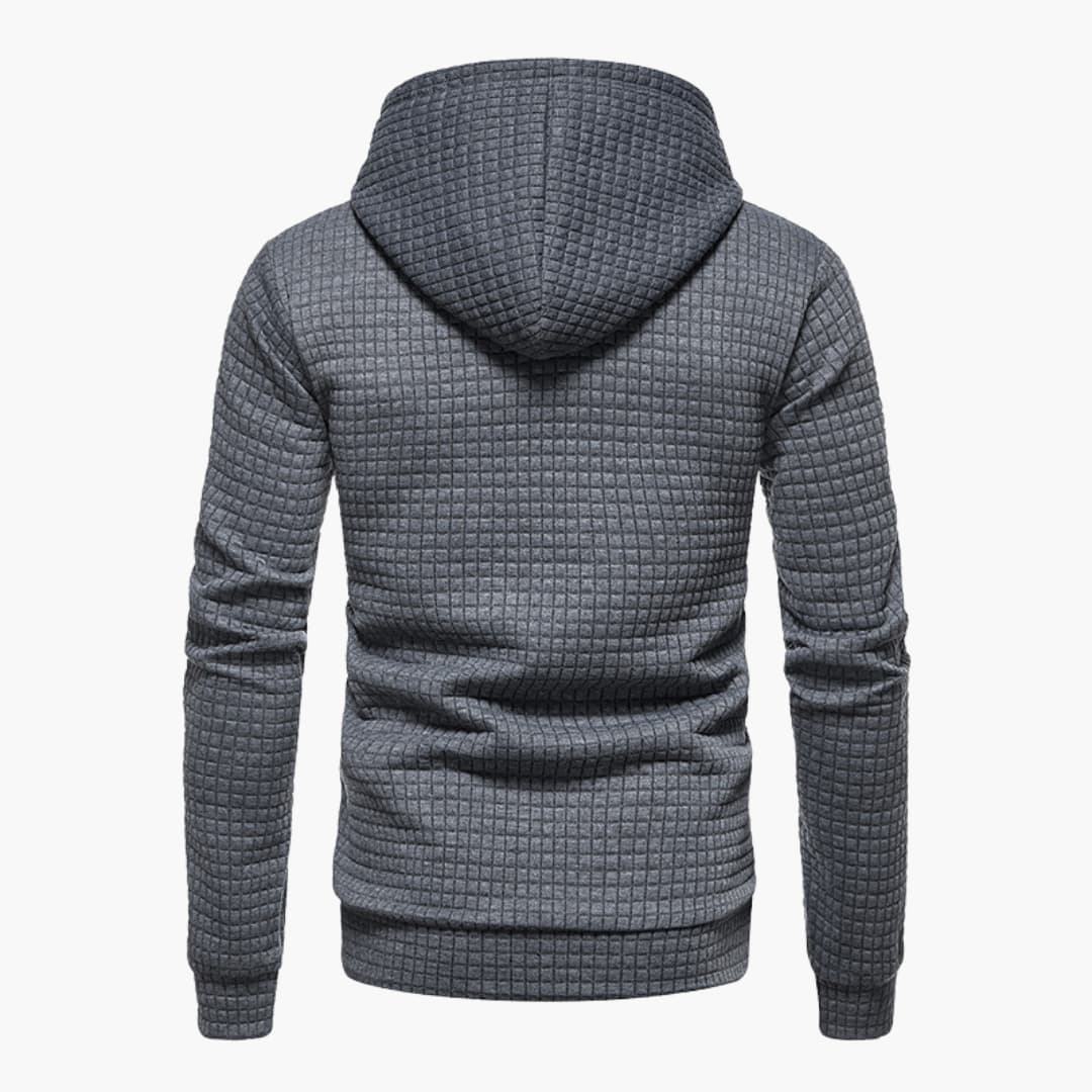 Men's Casual Plaid Hoodie Sweatshirt – Modern Relaxed Fit, Everyday Comfort