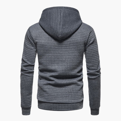 Men's Casual Plaid Hoodie Sweatshirt – Modern Relaxed Fit, Everyday Comfort