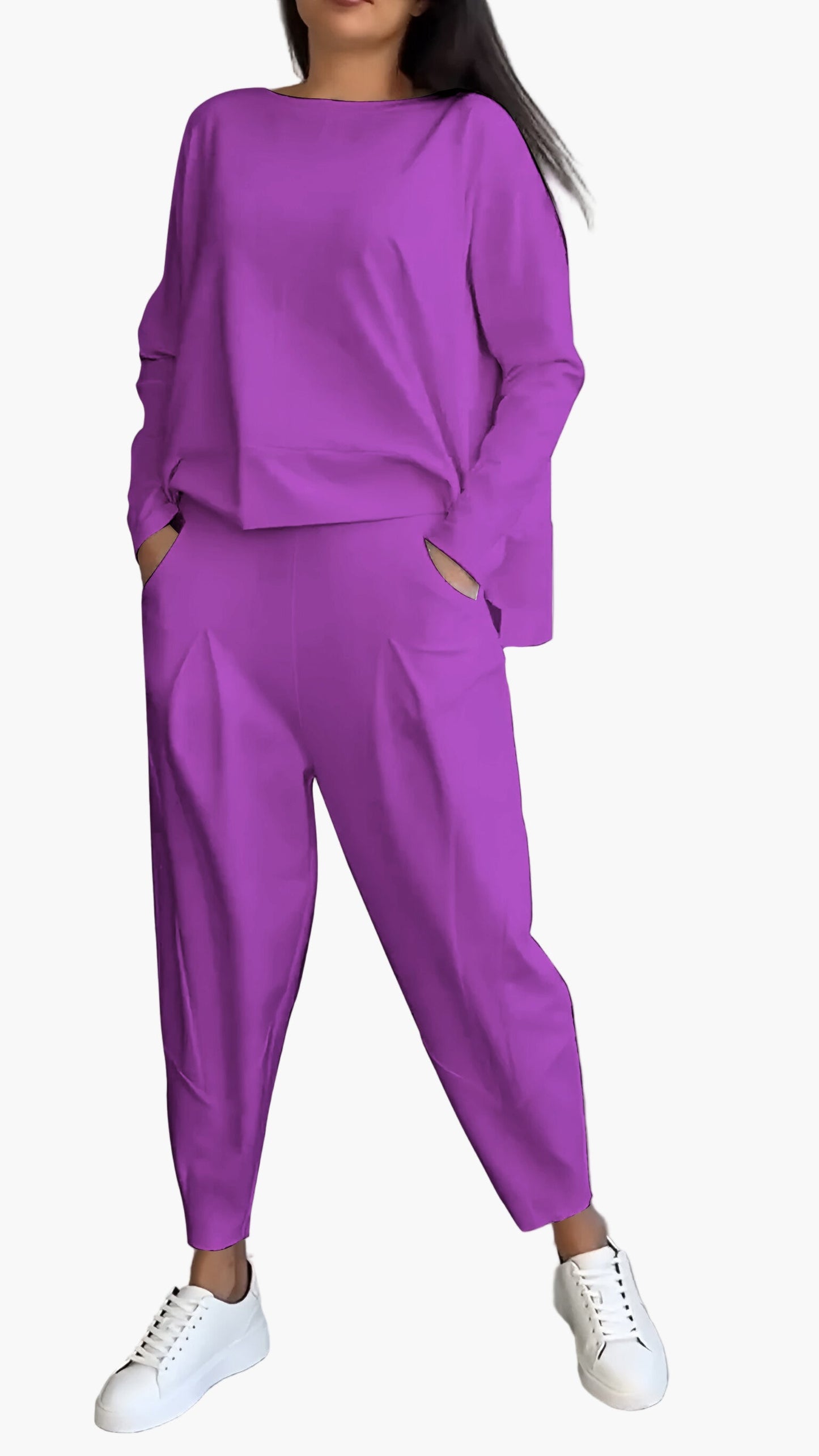 Women's Relaxed Fit Two-Piece Loungewear Set – Casual Cozy Lounge and Street Style Outfit