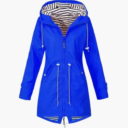 Women's Waterproof Outdoor Hooded Windbreaker Jacket – Casual All-Season Rain Coat