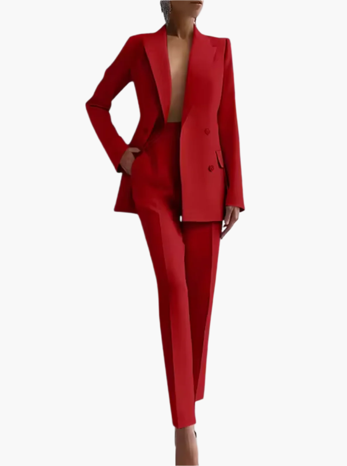 Women's Elegant Office Blazer Suit Set – Professional Two-Piece Summer Workwear
