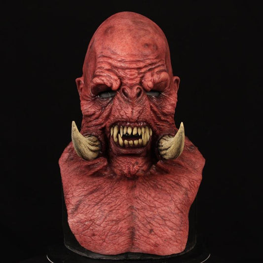 Halloween Orc Monster Latex Mask for Adults - Scary Warcraft-Inspired Costume Prop