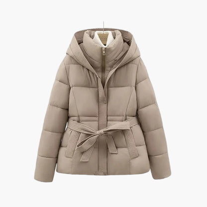 Women's Winter Parka Belted Coat – Elegant Puffer Jacket for Cold Weather