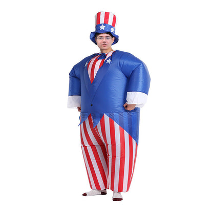 Kids' Halloween Inflatable Alien Spaceship Costume - Fun Cartoon Doll Outfit for Parties & Trick-or-Treat