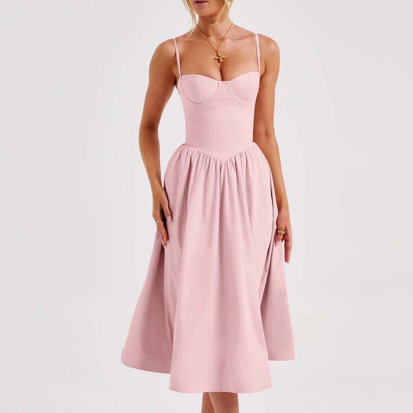 Sophie – French Retro Long Dress Court Style