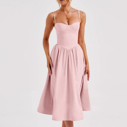 Sophie – French Retro Long Dress Court Style