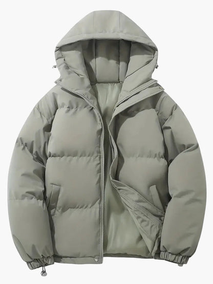 Men's Classic Winter Puffer Jacket Hooded Warm Outdoor Coat
