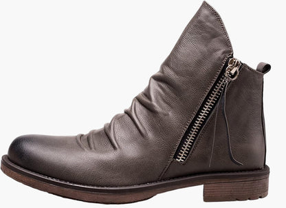 Men's Classic Ankle Boots with Side Zip – Modern Urban Style Everyday Footwear