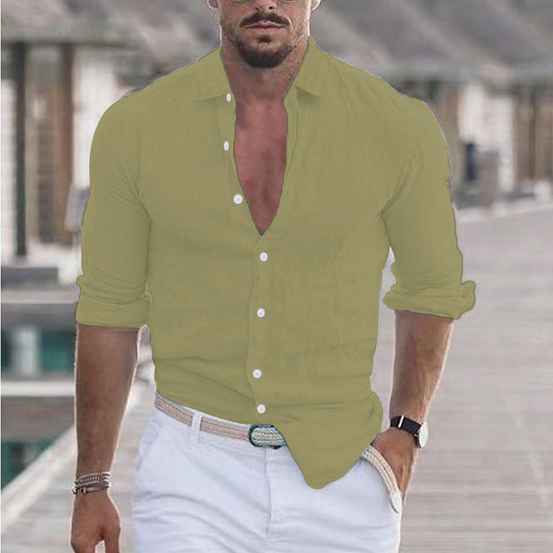 Alfred – Men's Linen Button-Up Beach Shirt