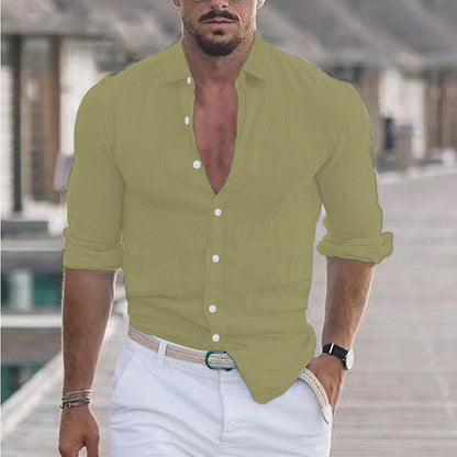 Alfred – Men's Linen Button-Up Beach Shirt