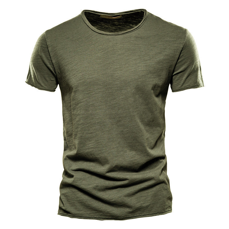 Isaac – Men's Slim Cotton Short Sleeve T-shirt