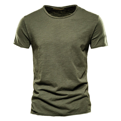 Isaac – Men's Slim Cotton Short Sleeve T-shirt
