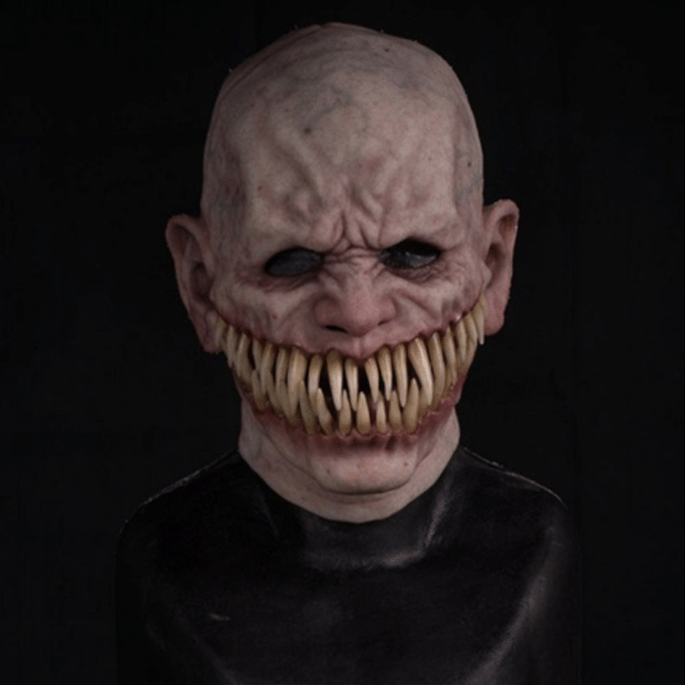 Halloween Scary Monster Teeth Latex Mask – Adult Costume Prop for Parties & Decorations