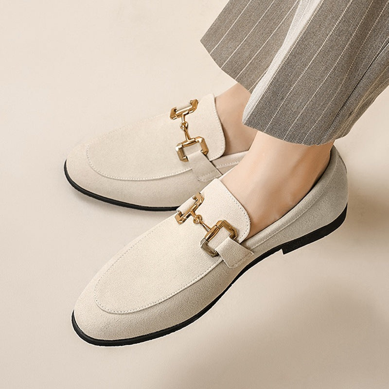 Men's Casual Loafer Dress Shoes with Metal Buckle – Business and Everyday Style