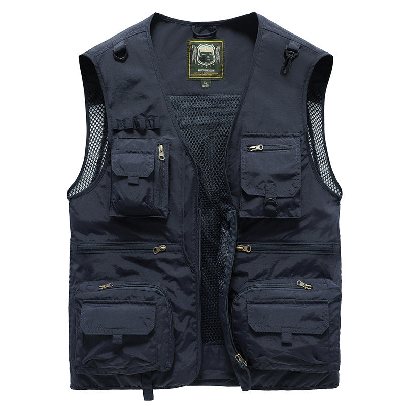Men's Outdoor Utility Multi-Pocket Camping Vest – Lightweight Adventure Waistcoat
