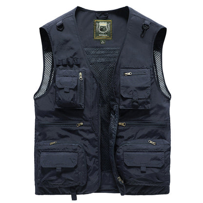 Men's Outdoor Utility Multi-Pocket Camping Vest – Lightweight Adventure Waistcoat
