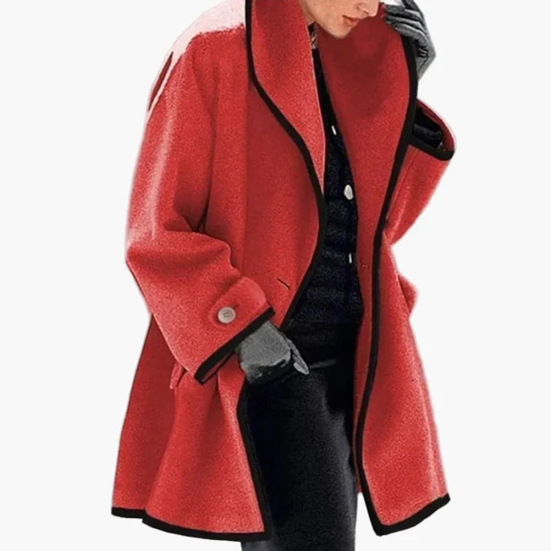 Women's Oversized Wool Blend Winter Coat – Elegant Casual Outerwear