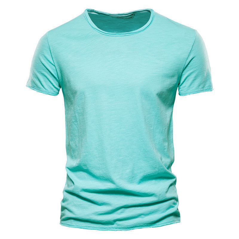 Isaac – Men's Slim Cotton Short Sleeve T-shirt