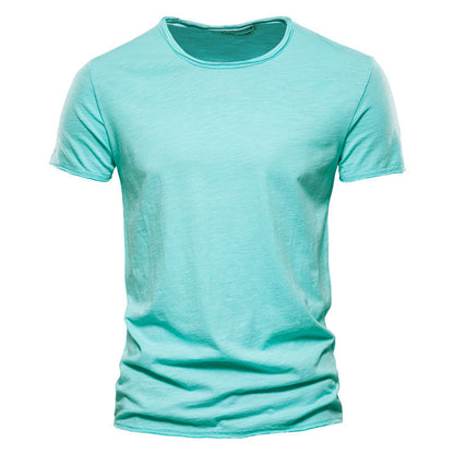 Isaac – Men's Slim Cotton Short Sleeve T-shirt