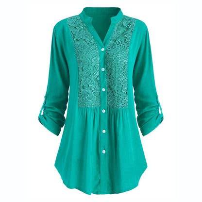 Sue – Lace Panel Shirt