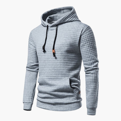 Men's Casual Plaid Hoodie Sweatshirt – Modern Relaxed Fit, Everyday Comfort