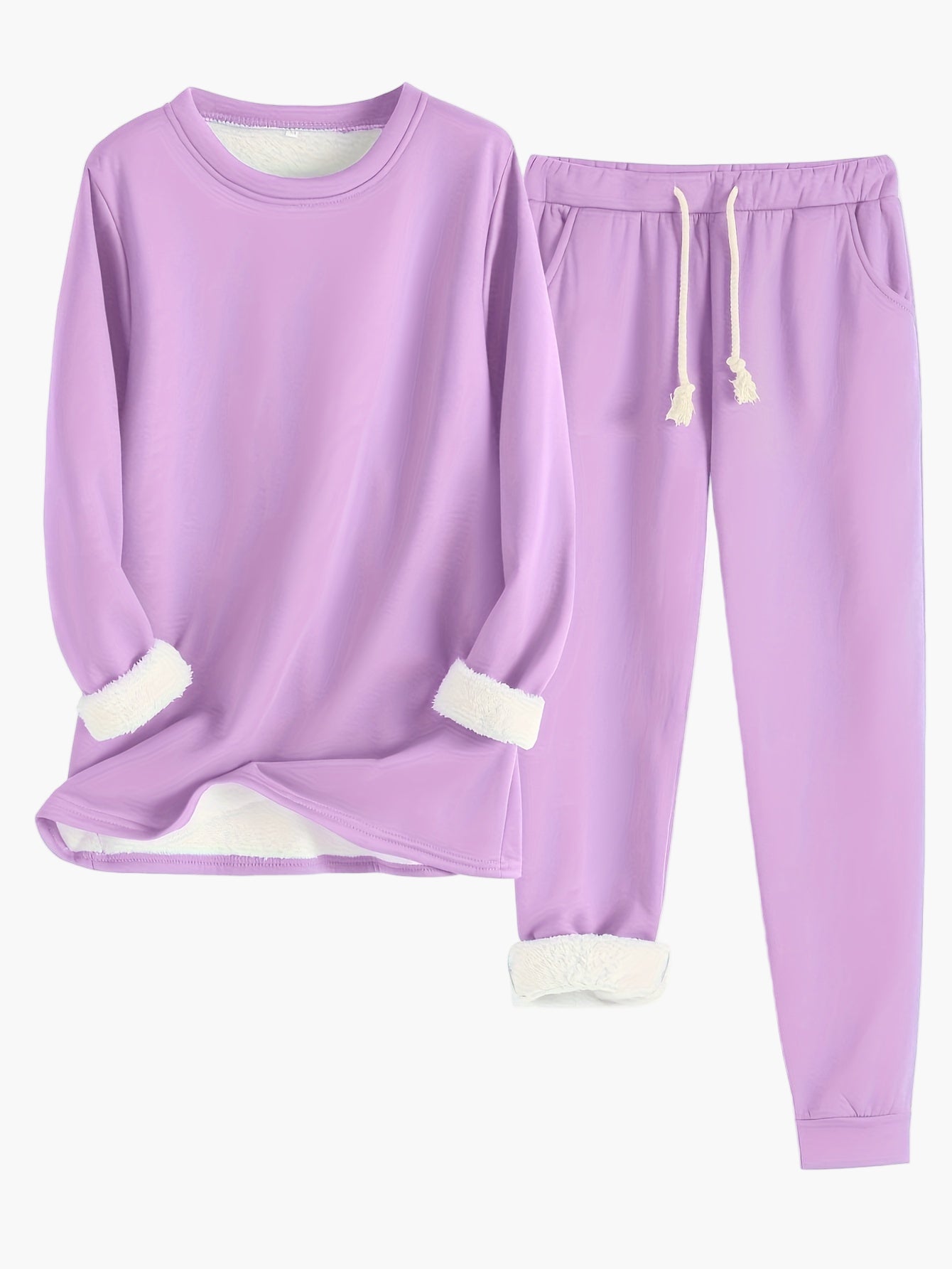 Women's Cozy Two-Piece Lounge Set – Relaxed Fit Pajama & Homewear Outfit