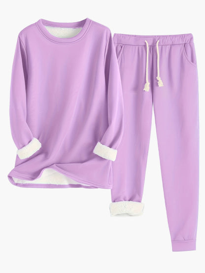 Women's Cozy Two-Piece Lounge Set – Relaxed Fit Pajama & Homewear Outfit