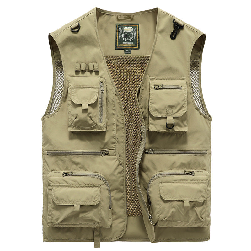Men's Outdoor Utility Multi-Pocket Camping Vest – Lightweight Adventure Waistcoat