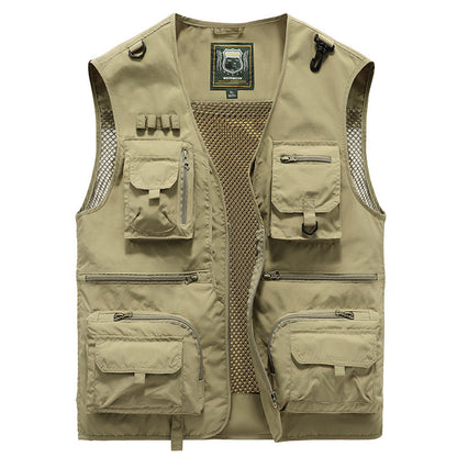 Men's Outdoor Utility Multi-Pocket Camping Vest – Lightweight Adventure Waistcoat