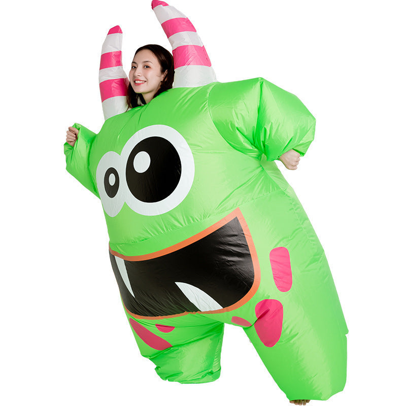 Kids' Halloween Inflatable Alien Spaceship Costume - Fun Cartoon Doll Outfit for Parties & Trick-or-Treat
