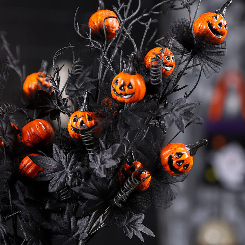 Halloween Pumpkin Twig Picks for Spooky Party Decoration