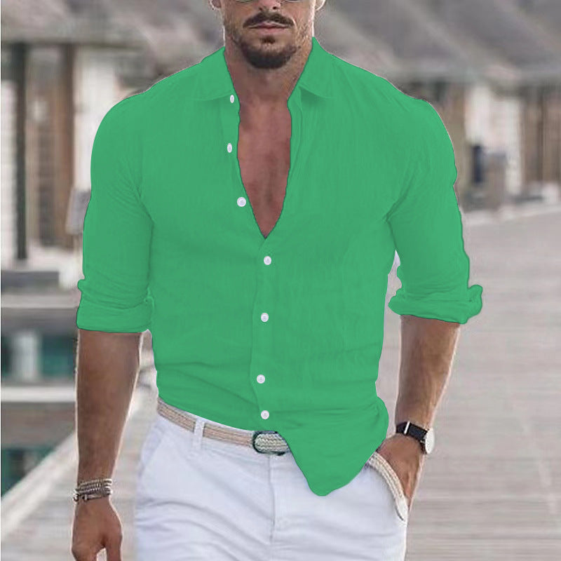 Alfred – Men's Linen Button-Up Beach Shirt