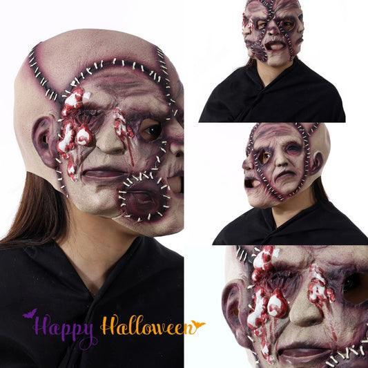 Halloween Three Sided Face Mask – Adult Horror Costume Accessory