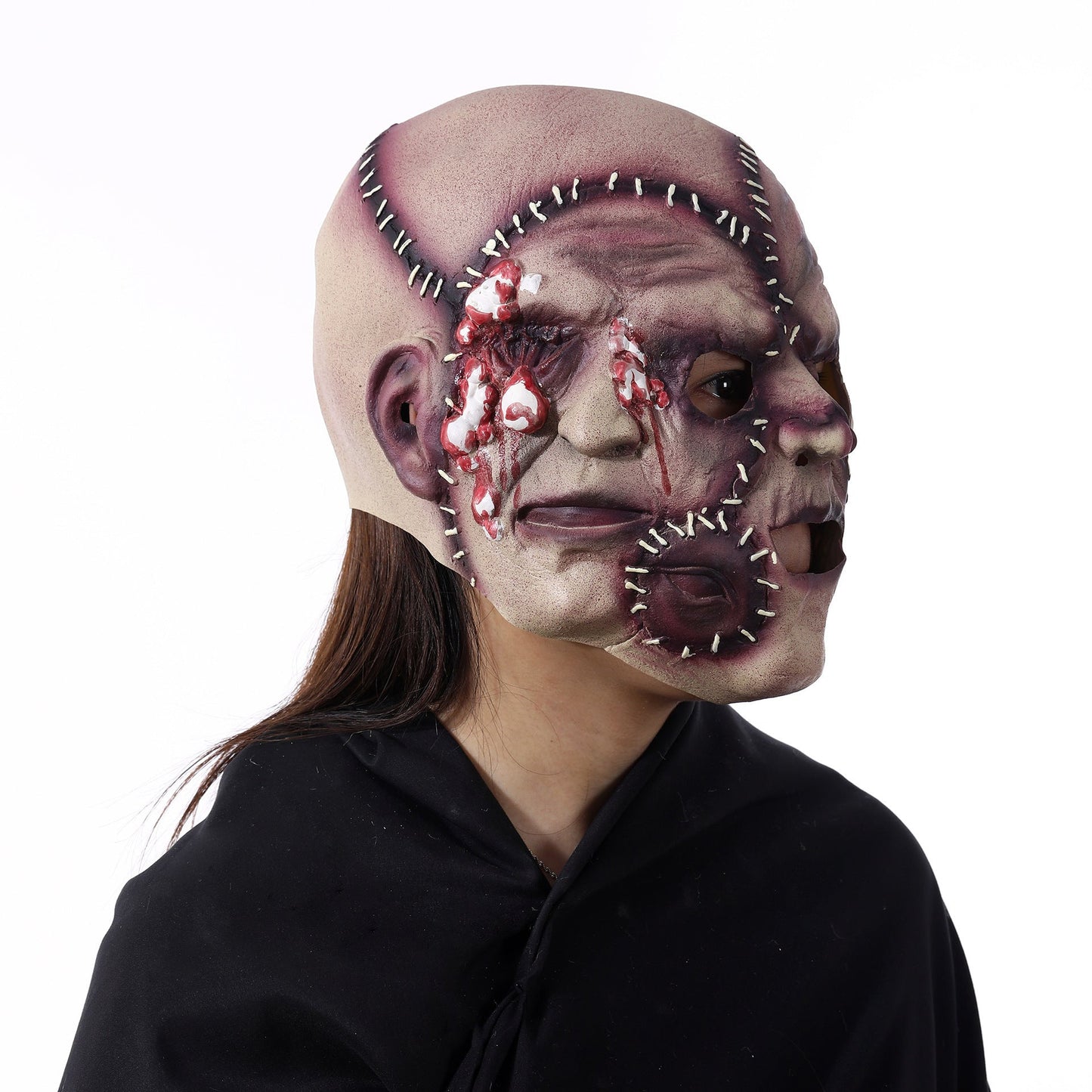 Halloween Three Sided Face Mask – Adult Horror Costume Accessory